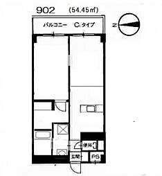 ライブオーク幟町 1LDKの間取図画像