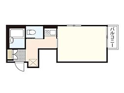 ジェフメノー 1Kの間取図画像