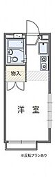 ラッキーフリューゲル ワンルームの間取図画像