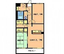 Grandeur緑井 2LDKの間取図画像