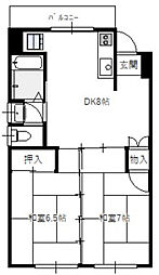 タカスガビル 2DKの間取図画像