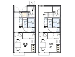 レオパレスはなみずき 1Kの間取図画像
