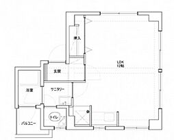ロックキャッスルビル ワンルームの間取図画像