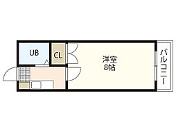 エステート平成 1Kの間取図画像