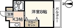 ソフィアコートリバーサイド天満アネックス 1Kの間取図画像