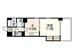 第10寺前ビル 1DKの間取図画像