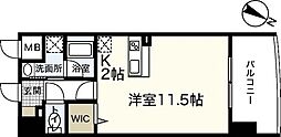 サムティレジデンス平和大通り ワンルームの間取図画像