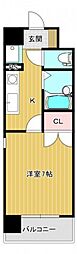 スタジオA 1Kの間取図画像