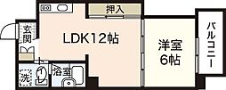 バロックワークス 1LDKの間取図画像