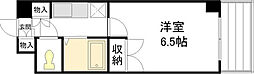 アクシス舟入 1Kの間取図画像