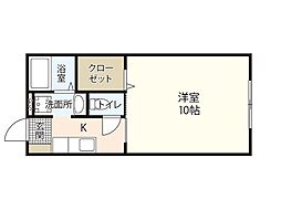 ヤナギ光南 1Kの間取図画像