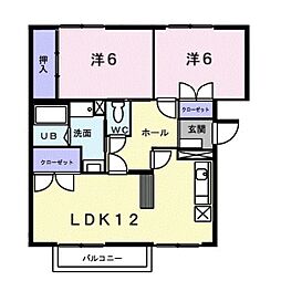 DEWLING・T 2LDKの間取図画像