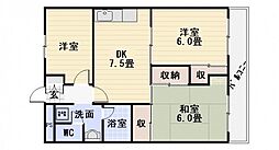 和光銀山レジデンス 3DKの間取図画像