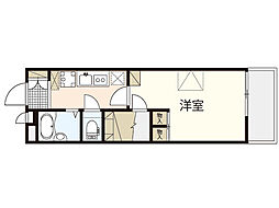 レオパレス桜尾本町 1Kの間取図画像