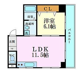 セブン/セブンきむら 1LDKの間取図画像