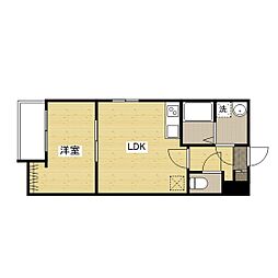 アパート 1LDKの間取図画像