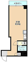 ピースシャトー舟入 ワンルームの間取図画像