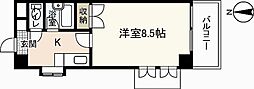 レジデンス西宮 1Kの間取図画像