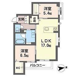 セ・メルヴェイユ 2LDKの間取図画像