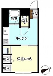 B'zStage7 1Kの間取図画像