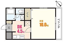 フリックコートSYO 1DKの間取図画像
