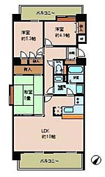 シーブリーズハウス草津 3LDKの間取図画像