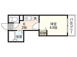 メゾフォルテ大宮 1Kの間取図画像