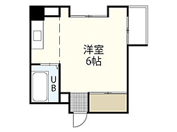 出汐レスト ワンルームの間取図画像
