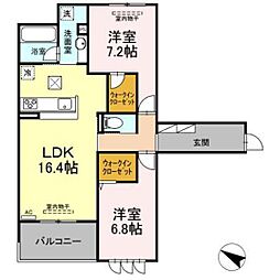 ブライテスト船越 2LDKの間取図画像