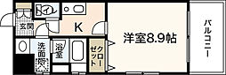 IVYSQUARE寺町 1Kの間取図画像