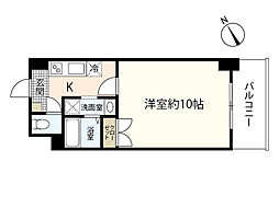 エスフォート中広通り 1Kの間取図画像