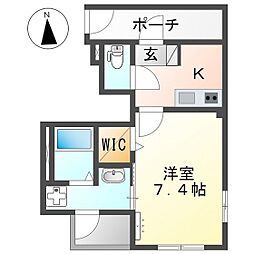 SunRelair 1Kの間取図画像
