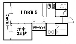 フジビル23 ワンルームの間取図画像