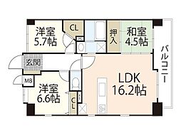 ノーブル千田公園 3LDKの間取図画像