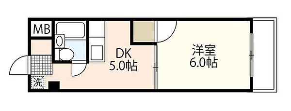 信栄ビル ｜広島県広島市中区舟入南3丁目(賃貸マンション1DK・2階・22.27㎡)の写真 その2