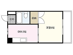 メゾン東雲1 1Kの間取図画像