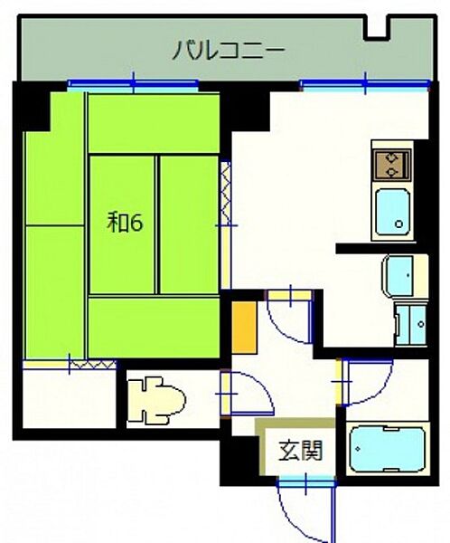 広島県広島市東区若草町(賃貸マンション1K・2階・25.90㎡)の写真 その2