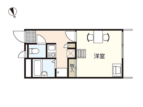 レオパレスＣｈａｍｂｒｅ　Ｎ ｜広島県広島市中区光南3丁目(賃貸アパート1K・1階・20.28㎡)の写真 その2