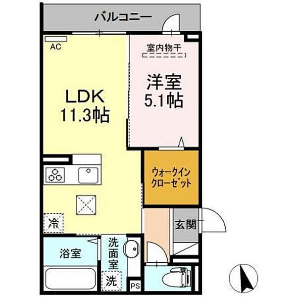 広島県廿日市市串戸3丁目(賃貸アパート1LDK・1階・41.36㎡)の写真 その2