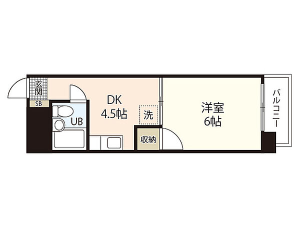 広島県広島市東区戸坂出江1丁目(賃貸マンション1DK・1階・22.95㎡)の写真 その2