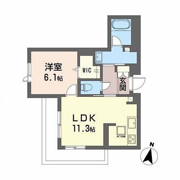 広島県広島市東区戸坂大上1丁目(賃貸マンション1LDK・1階・44.62㎡)の写真 その2