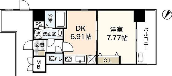 アーバインステイ広島イースト 1001｜広島県広島市中区東平塚町(賃貸マンション1DK・10階・36.49㎡)の写真 その2