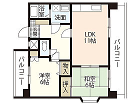 広島県広島市西区小河内町2丁目（賃貸マンション2LDK・6階・60.70㎡） その2