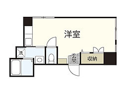 中川ビル ワンルームの間取図画像