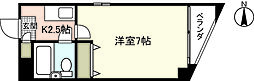 アオバ1 1Kの間取図画像