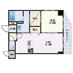 Ｌａ　ｍｏｎｔａｇｎｅ 7階1LDKの間取り