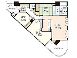 レアルマーレ望厳荘 3LDKの間取図画像