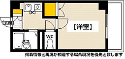 フェリエ東雲 1Kの間取図画像