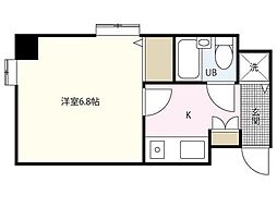 ダイアパレス横川公園 1Kの間取図画像