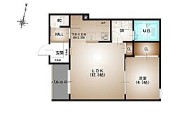 Regalest-F 井口1 3階1LDKの間取り